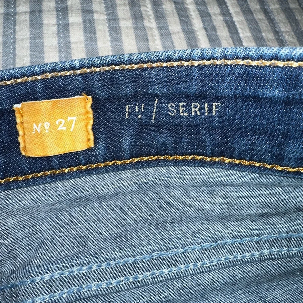 Pilcro and the Letterpress Serif Houndstooth Skinny Jeans Blue Denim Size 27 - Picture 4 of 8